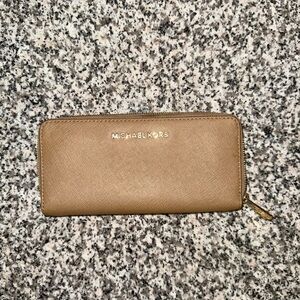 Michael Kors Tan Zip Wallet
